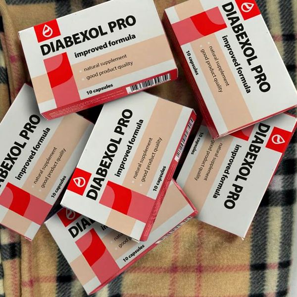 Scatole bianche e rosse di Diabexol Pro da 10 capsule