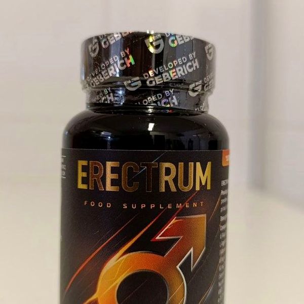 Barattolo nero di Erectrum con il simbolo maschile arancione