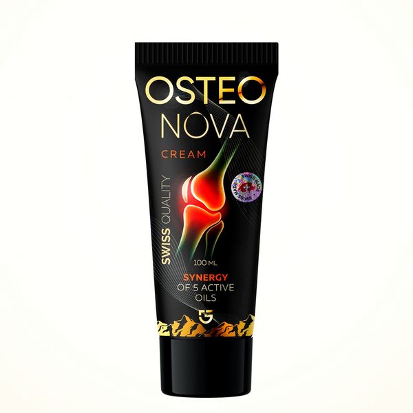 Tubo nero di Osteo Nova Cream da 100 ml