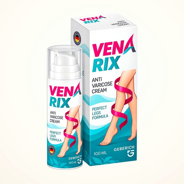 Flacone airless e scatola azzurra di Venarix da 100 ml